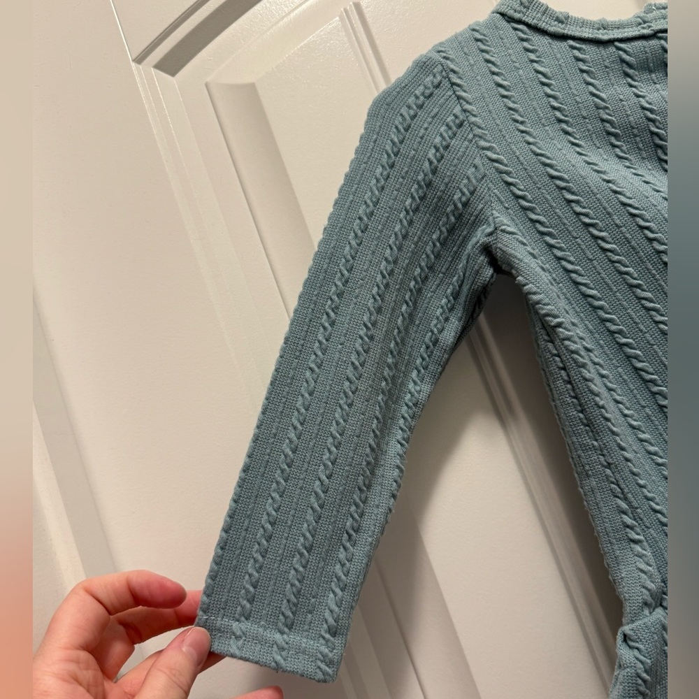 Just Lizzy Ruffled Blue Sweater - Picture 5 of 9